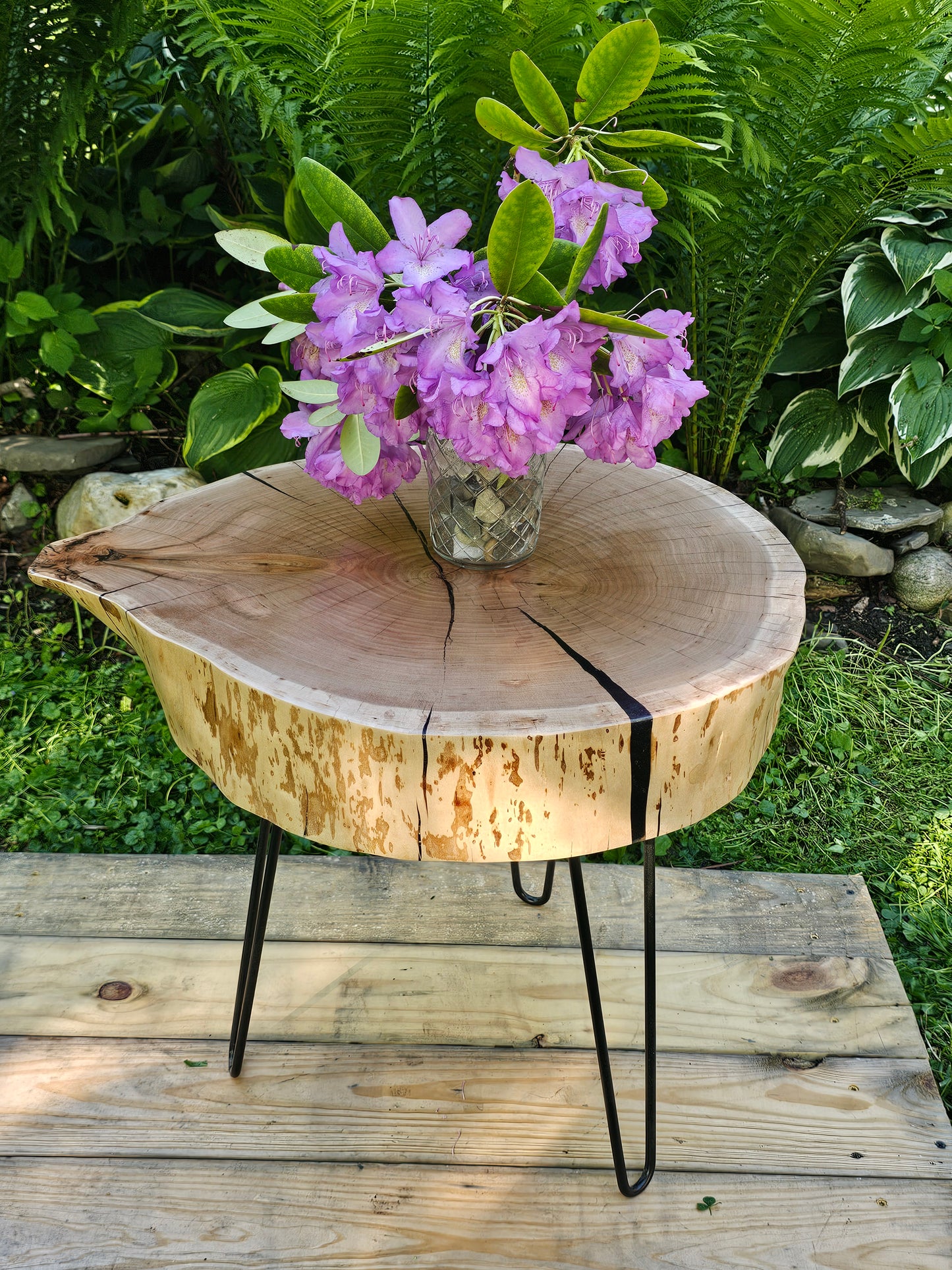 Live-Edge Cherry Slab Table