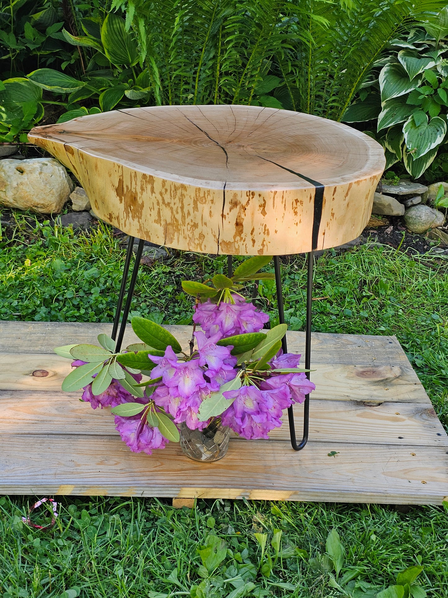 Live-Edge Cherry Slab Table