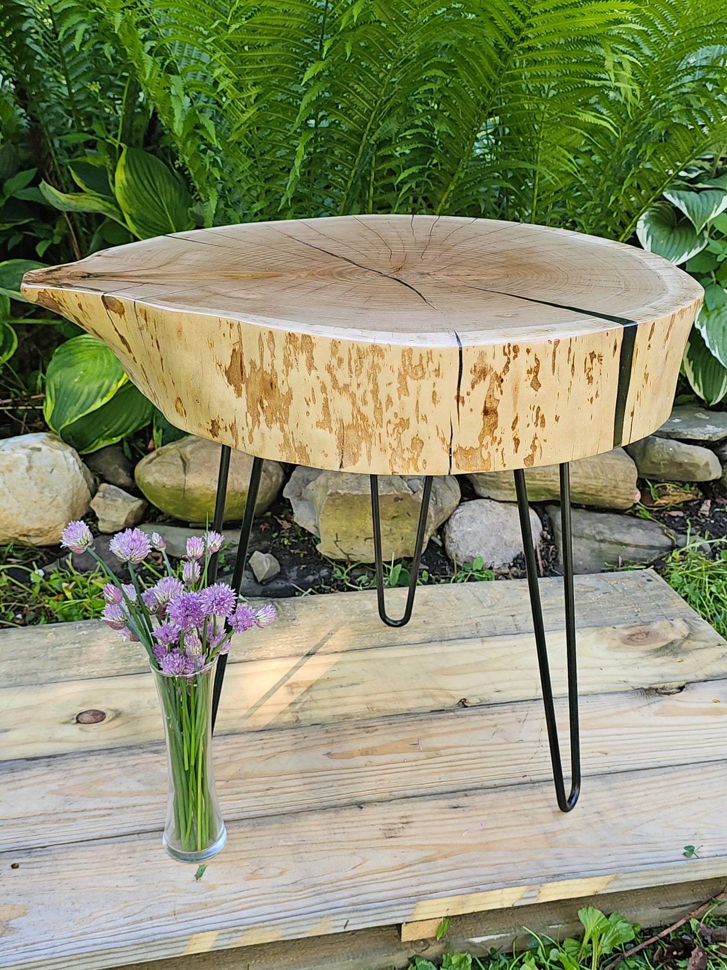 Live-Edge Cherry Slab Table